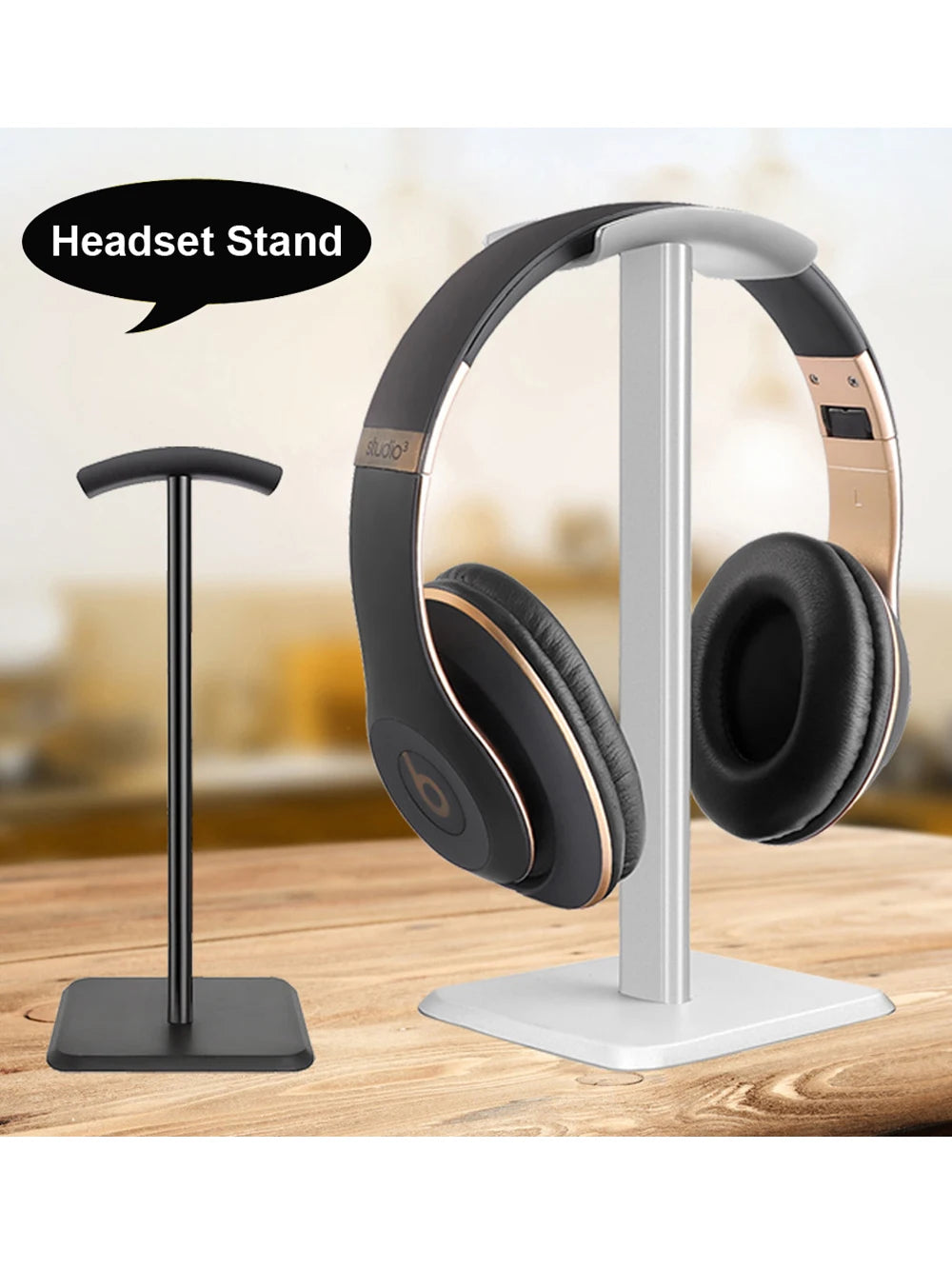 Aluminium Alloy Metal Headset Stand Holder Headphone Rack Mount Hanger Flexible Earphone Gamer Hanger Display Rack