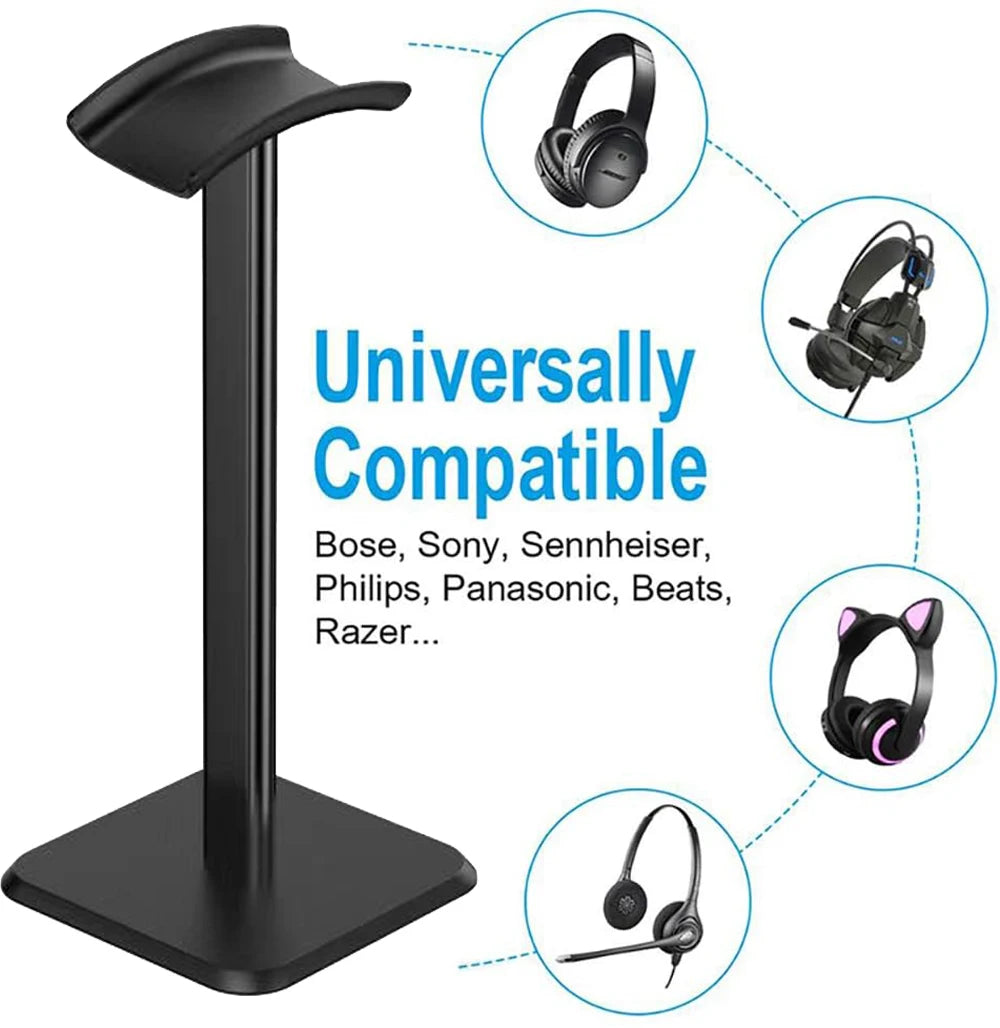 Aluminium Alloy Metal Headset Stand Holder Headphone Rack Mount Hanger Flexible Earphone Gamer Hanger Display Rack