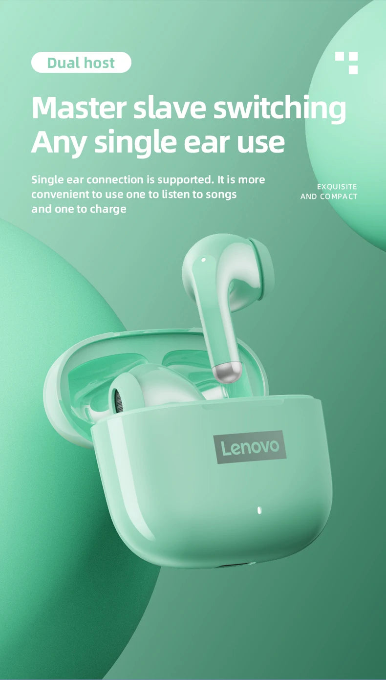 Original Lenovo LP40Pro Earphones Wireless Bluetooth Earbuds Sports Waterproof Headphone with Mic Touch Control TWS Headset