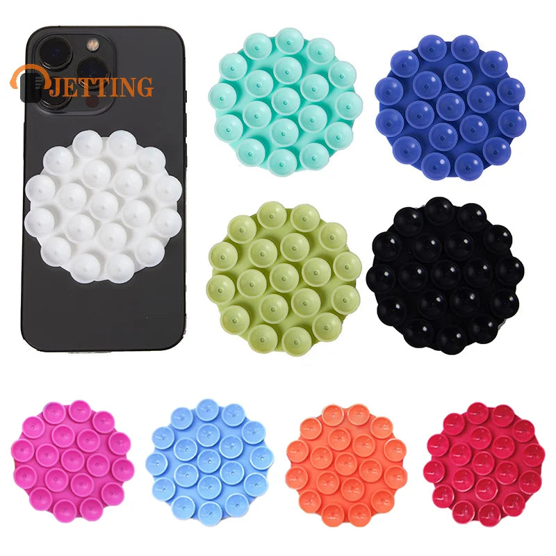 Double Side Silicone Suction Pad For Mobile Phone Fixture Suction Cup Backed Adhesive Silicone Rubber Sucker Pad For Fixed Pad