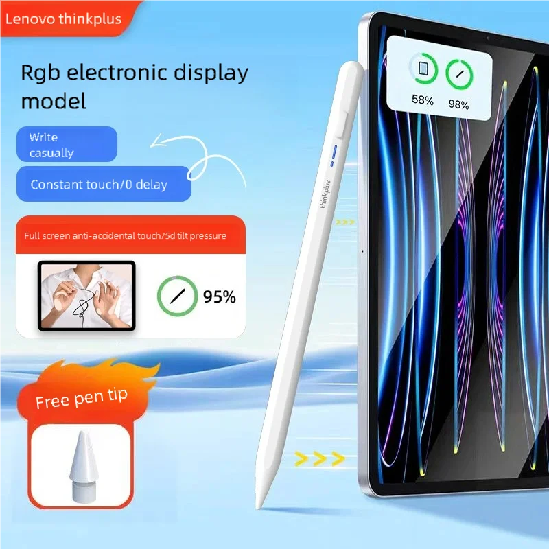 Thinkplus BP16APFor iPad with Palm Rejection Stylus Pen For iPad Air M2 Pro 13 Pro 12.9 10 Gen 7th 8th 9th 10.2 Lenovo Pencil