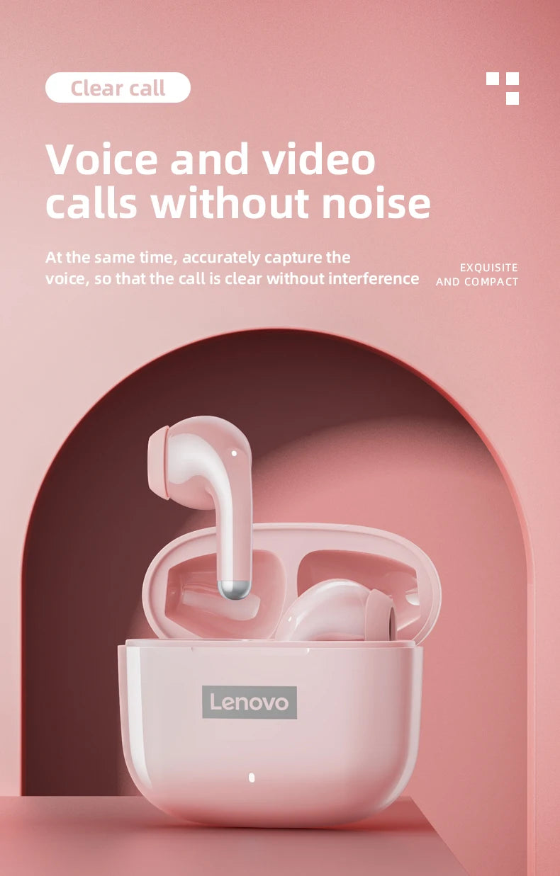 Original Lenovo LP40Pro Earphones Wireless Bluetooth Earbuds Sports Waterproof Headphone with Mic Touch Control TWS Headset