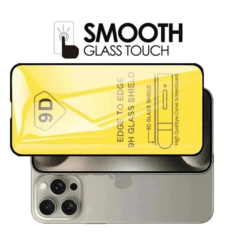 5PCS 9D Tempered Glass For iPhone 16 Pro Max 15 14 13 11 12 Mini XR X Xs Max 7 8 Plus SE 6s 16pro 15pro 13pro Screen Protectors