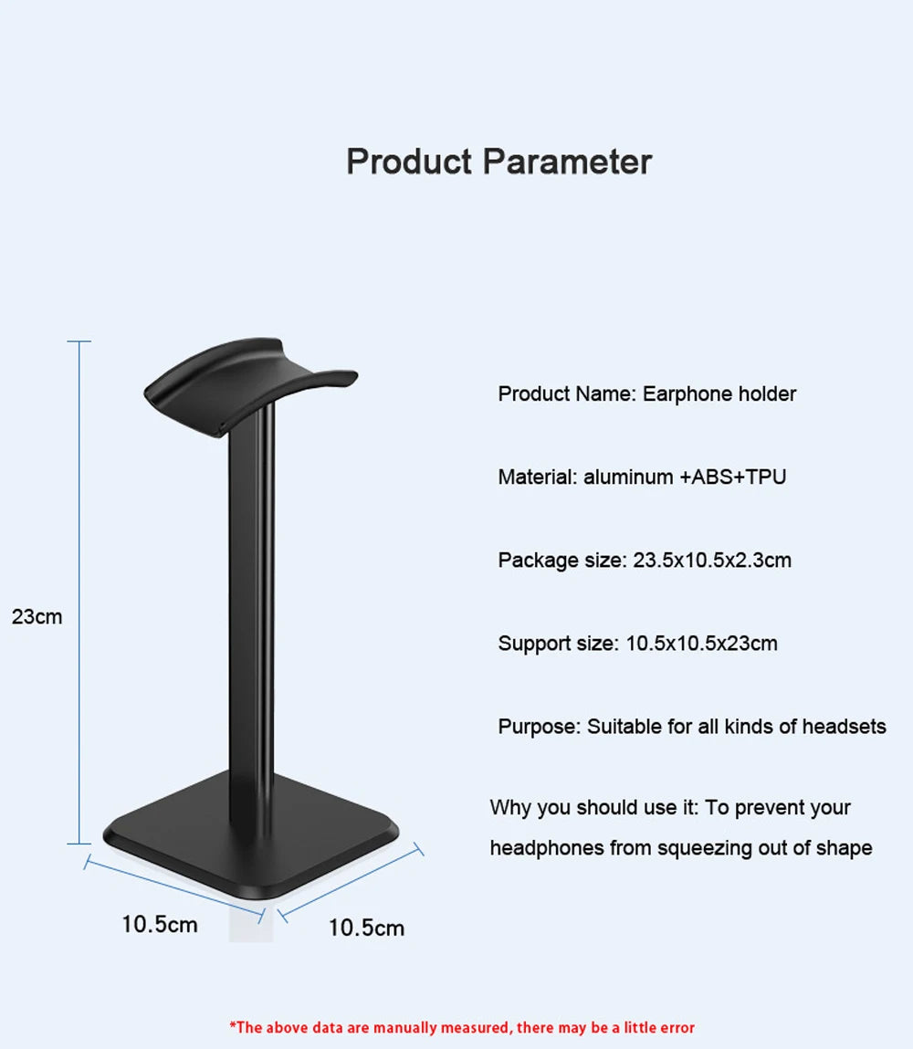 Aluminium Alloy Metal Headset Stand Holder Headphone Rack Mount Hanger Flexible Earphone Gamer Hanger Display Rack