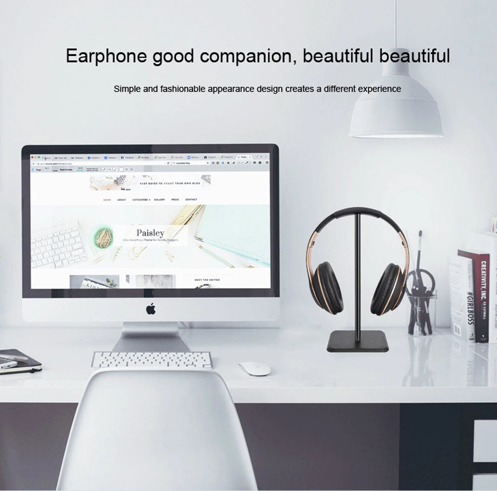 Aluminium Alloy Metal Headset Stand Holder Headphone Rack Mount Hanger Flexible Earphone Gamer Hanger Display Rack