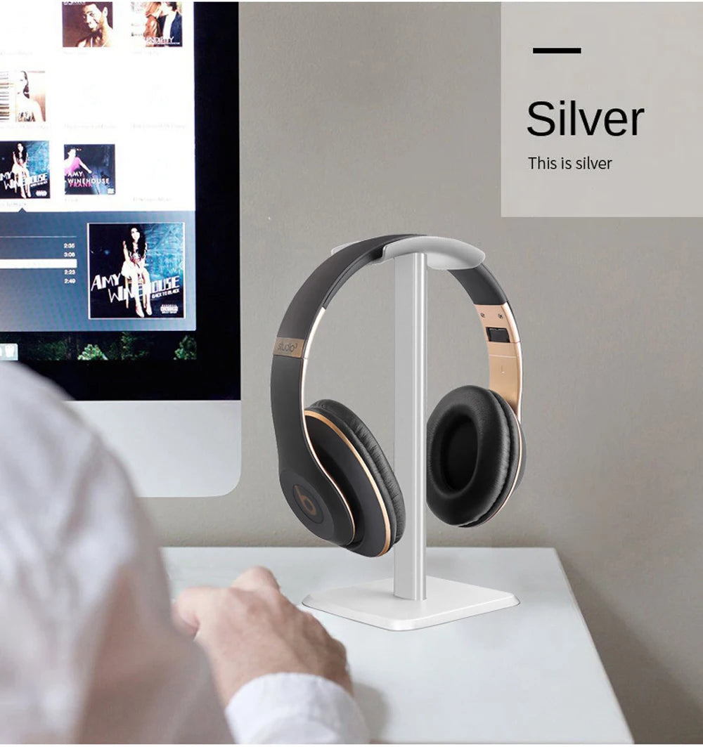 Aluminium Alloy Metal Headset Stand Holder Headphone Rack Mount Hanger Flexible Earphone Gamer Hanger Display Rack