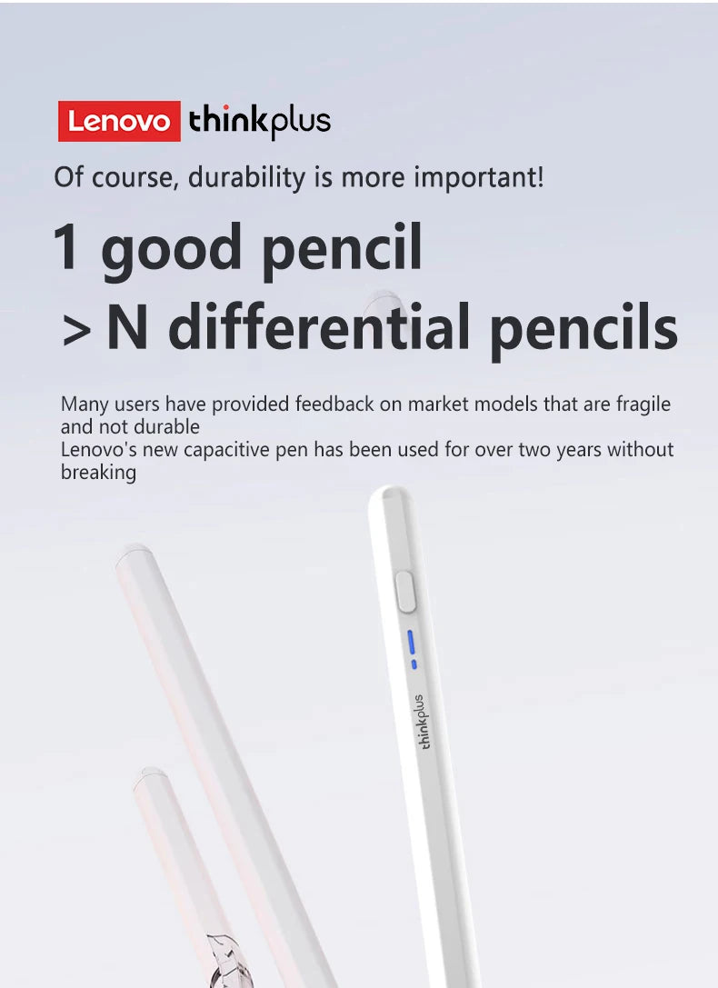 Thinkplus BP16APFor iPad with Palm Rejection Stylus Pen For iPad Air M2 Pro 13 Pro 12.9 10 Gen 7th 8th 9th 10.2 Lenovo Pencil
