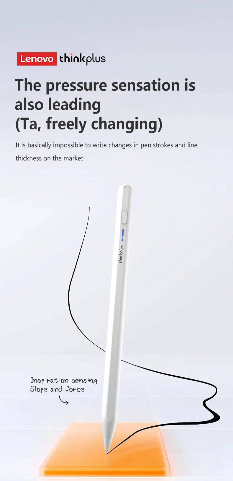 Thinkplus BP16APFor iPad with Palm Rejection Stylus Pen For iPad Air M2 Pro 13 Pro 12.9 10 Gen 7th 8th 9th 10.2 Lenovo Pencil